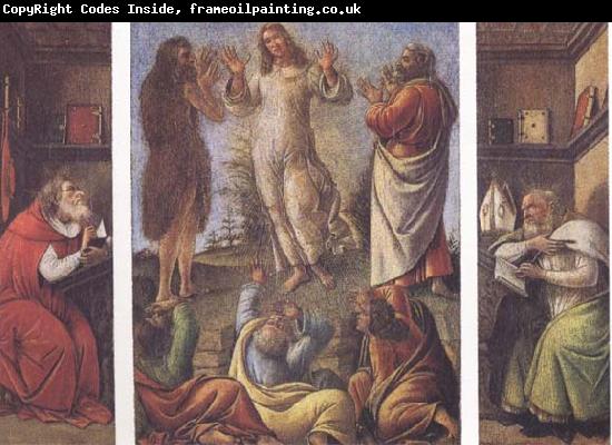 Sandro Botticelli Transfiguration,with St Jerome(at left) and St Augustine(at right)